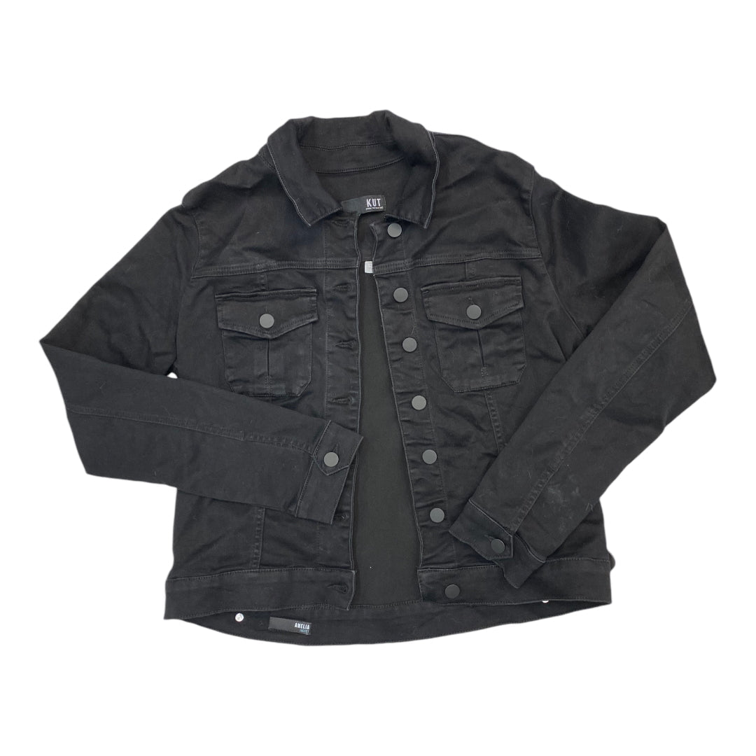 Jacket Denim By Kut In Black, Size: L