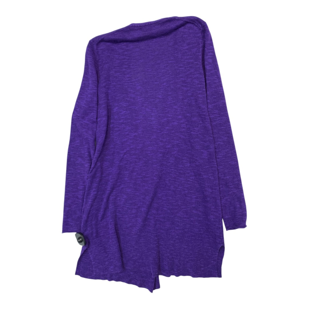 Sweater Cardigan Designer By Eileen Fisher In Purple, Size: S