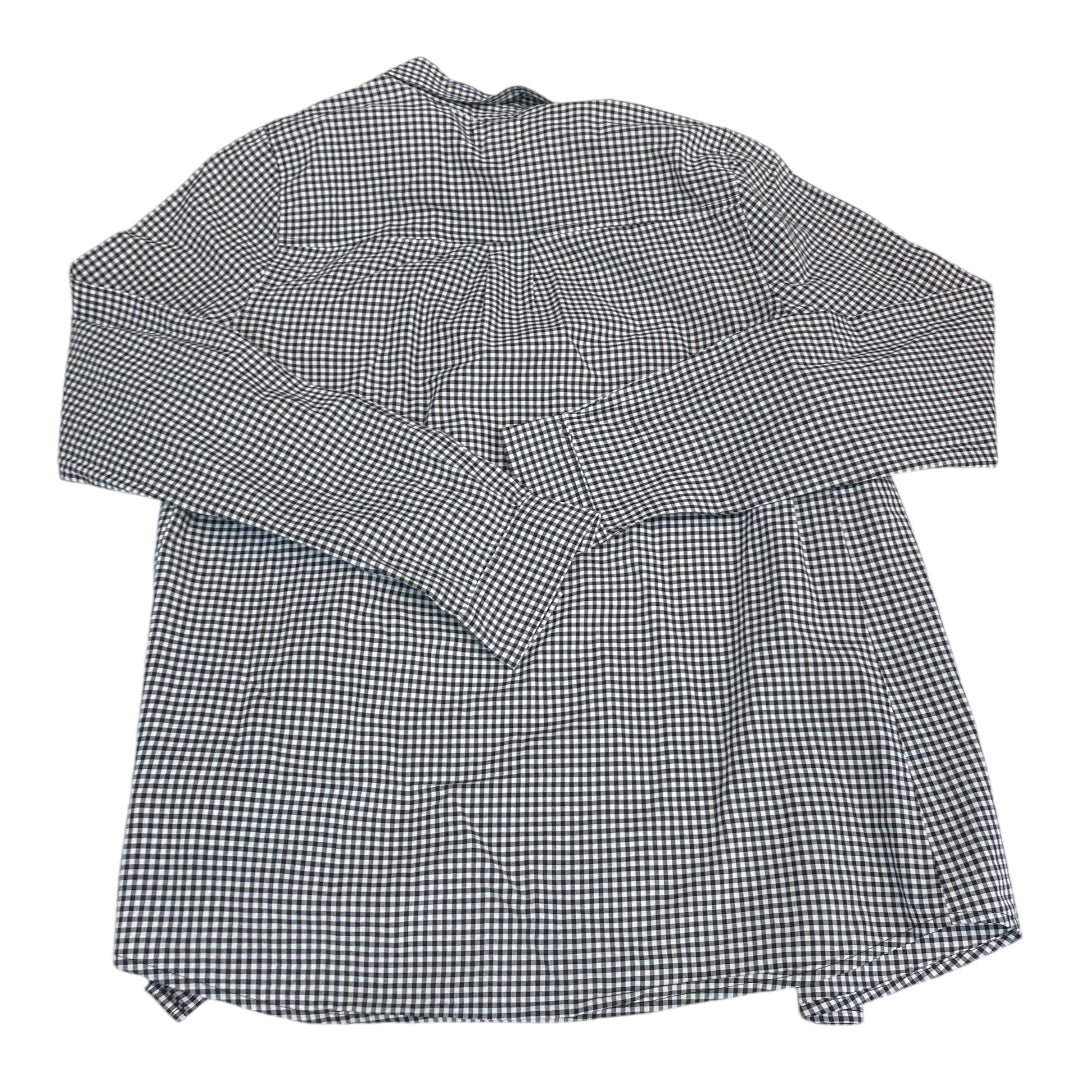 Top Long Sleeve By Old Navy In Checkered Pattern, Size: S