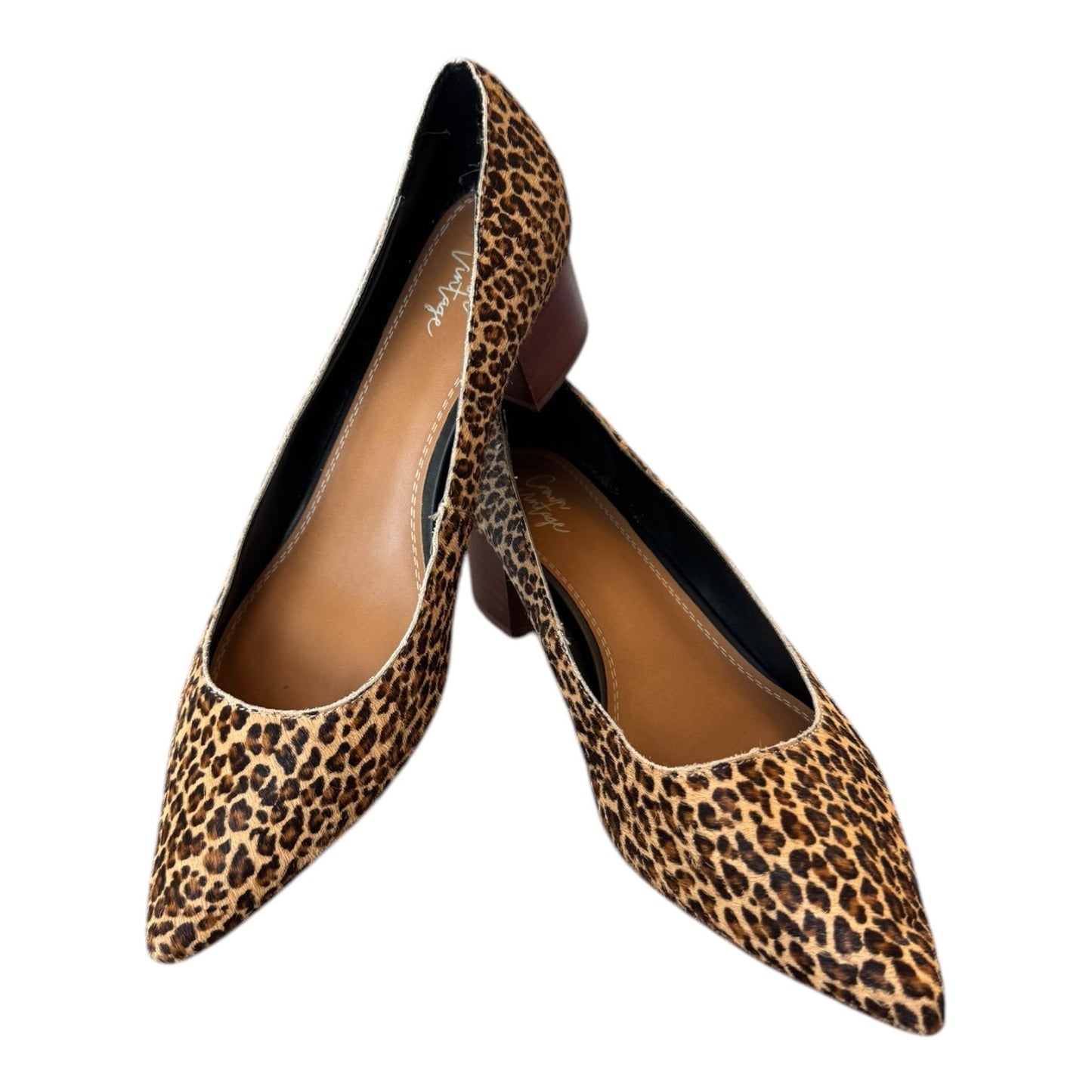 Shoes Heels Block By Crown Vintage In Animal Print, Size: 9