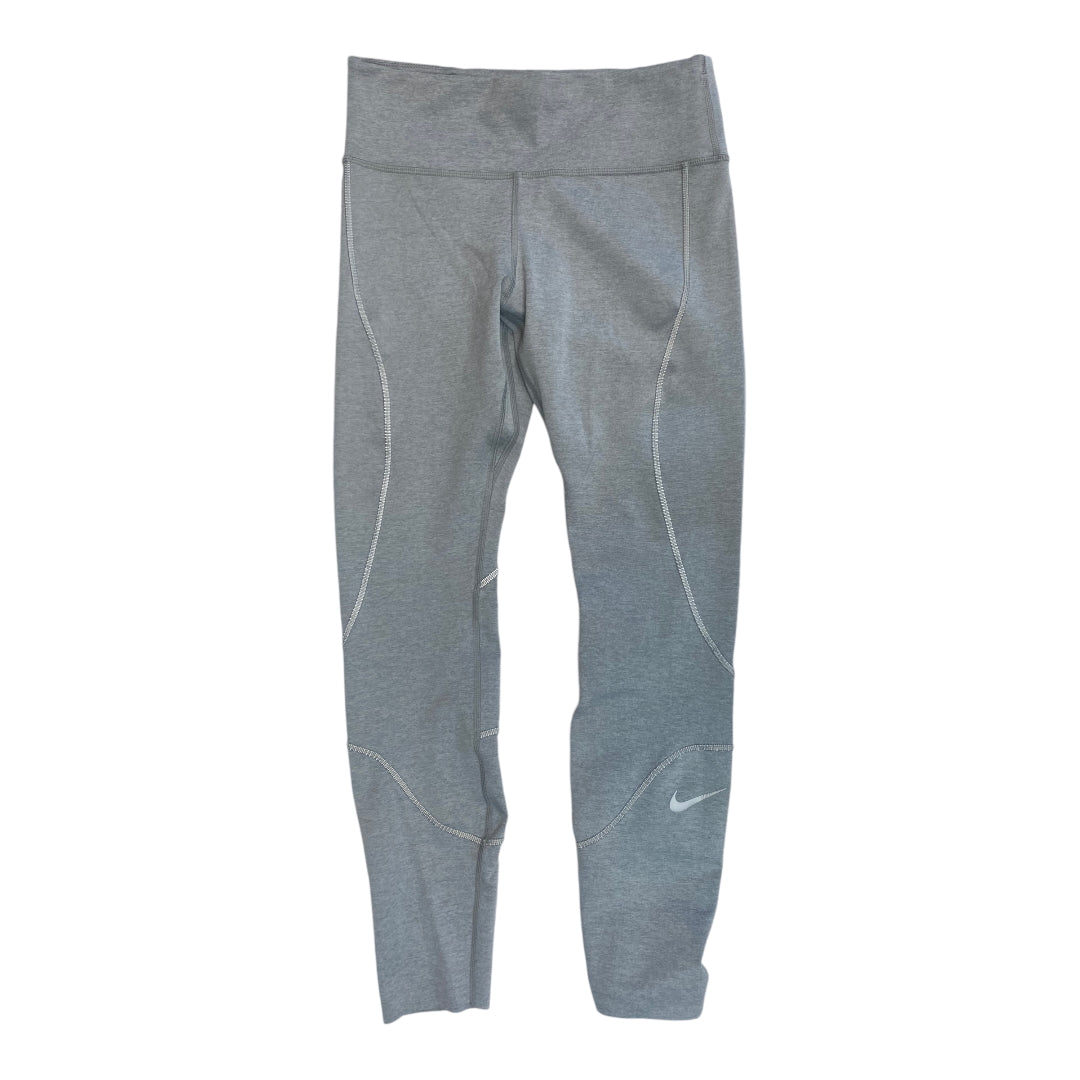 Athletic Leggings By Nike In Grey, Size: M