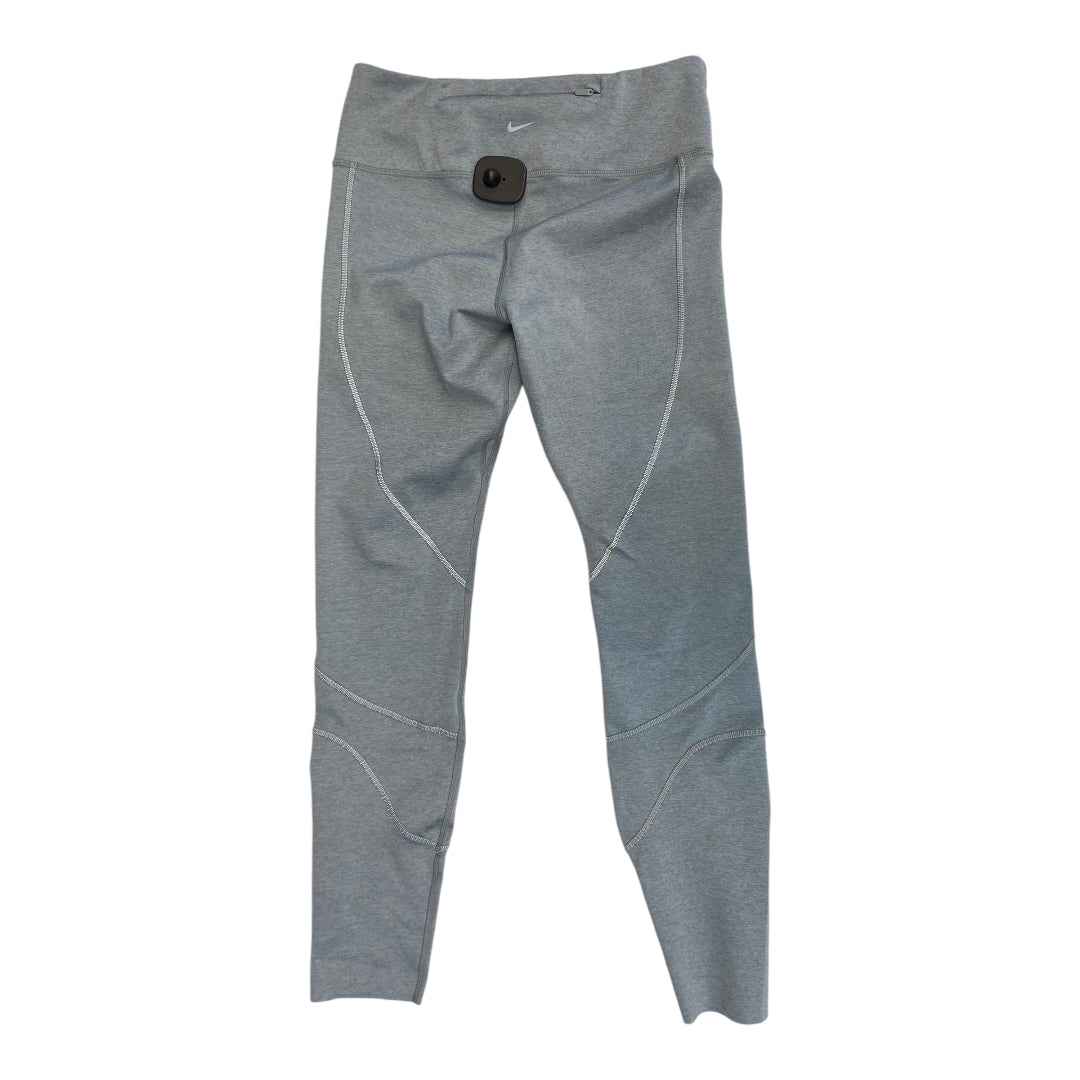 Athletic Leggings By Nike In Grey, Size: M