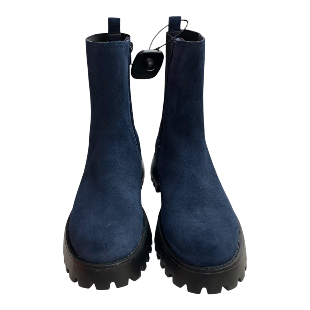 Boots Ankle Flats By Vaneli In Navy, Size: 8.5