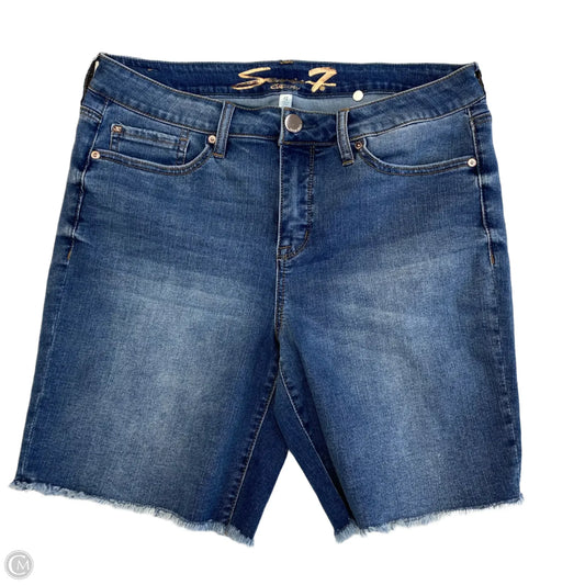 Shorts By Seven 7 In Blue Denim, Size: 12