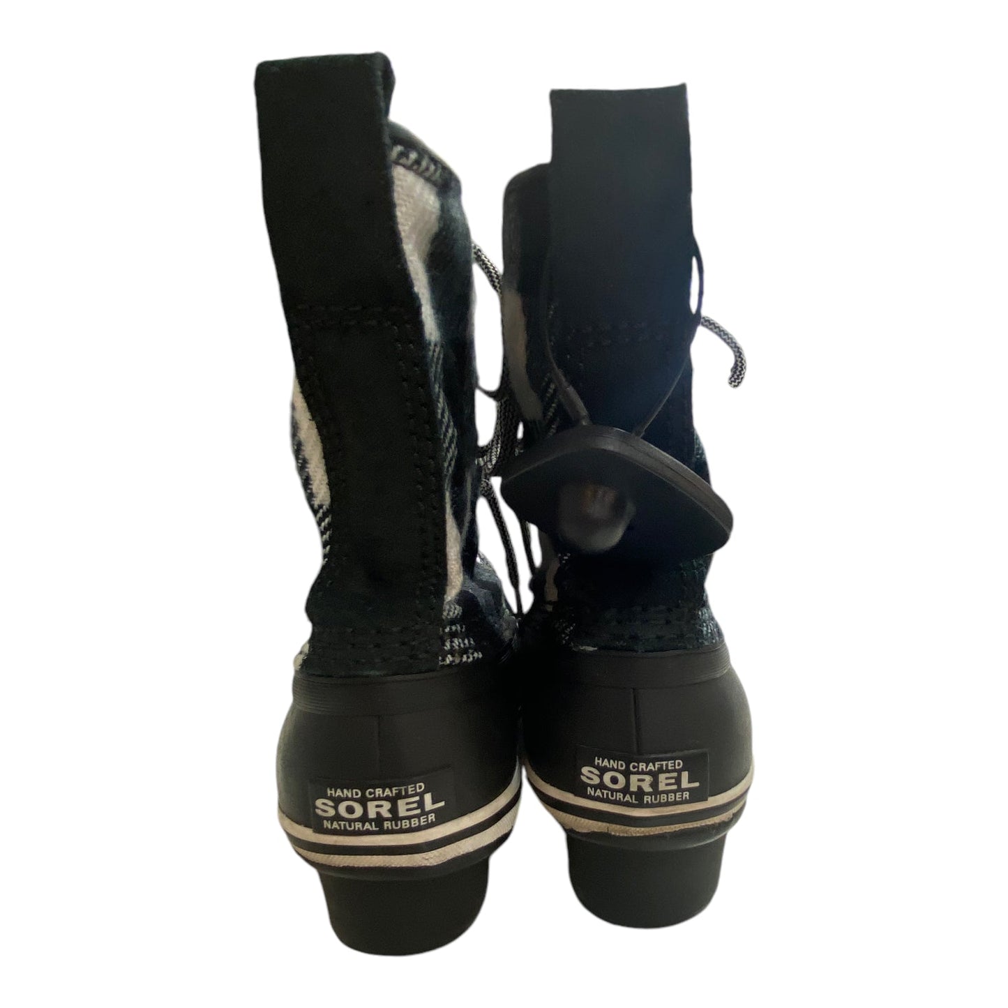 Boots Ankle Heels By Sorel In Black & White, Size: 6