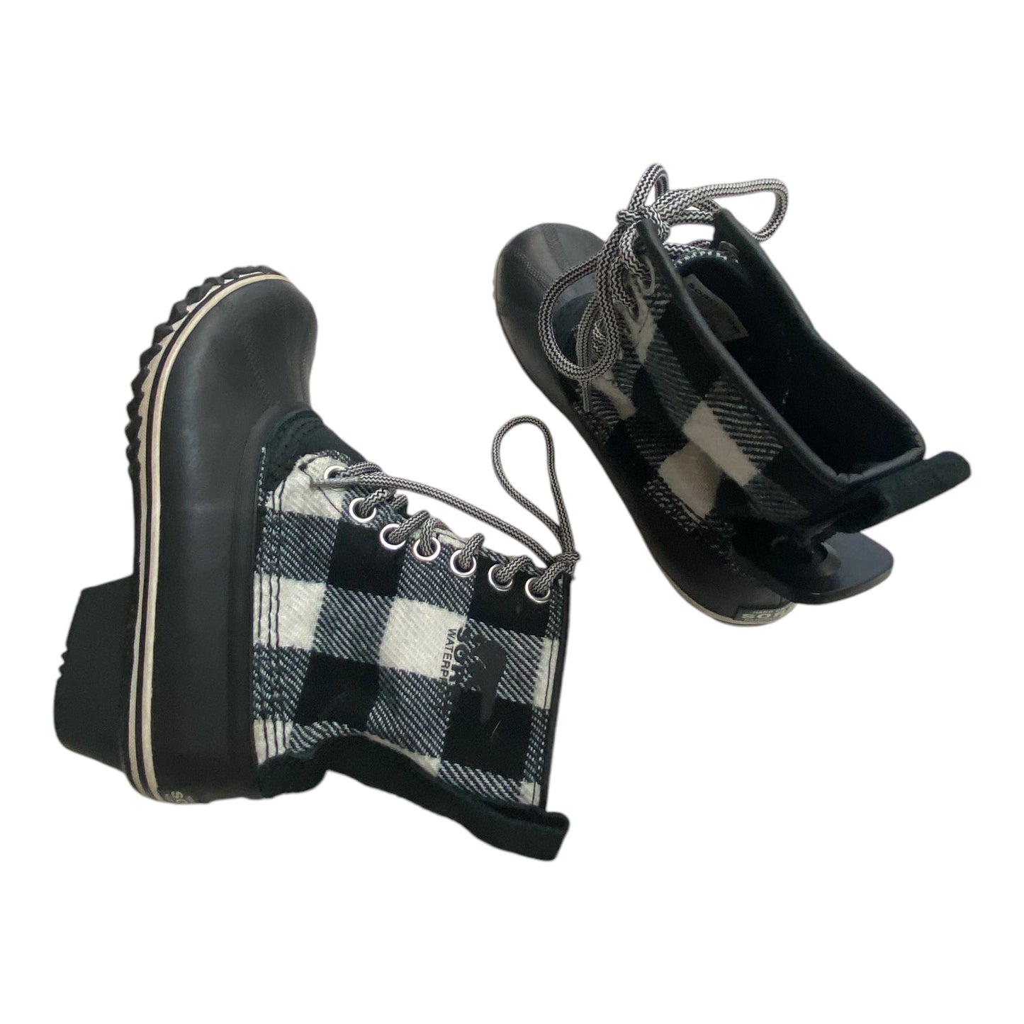 Boots Ankle Heels By Sorel In Black & White, Size: 6