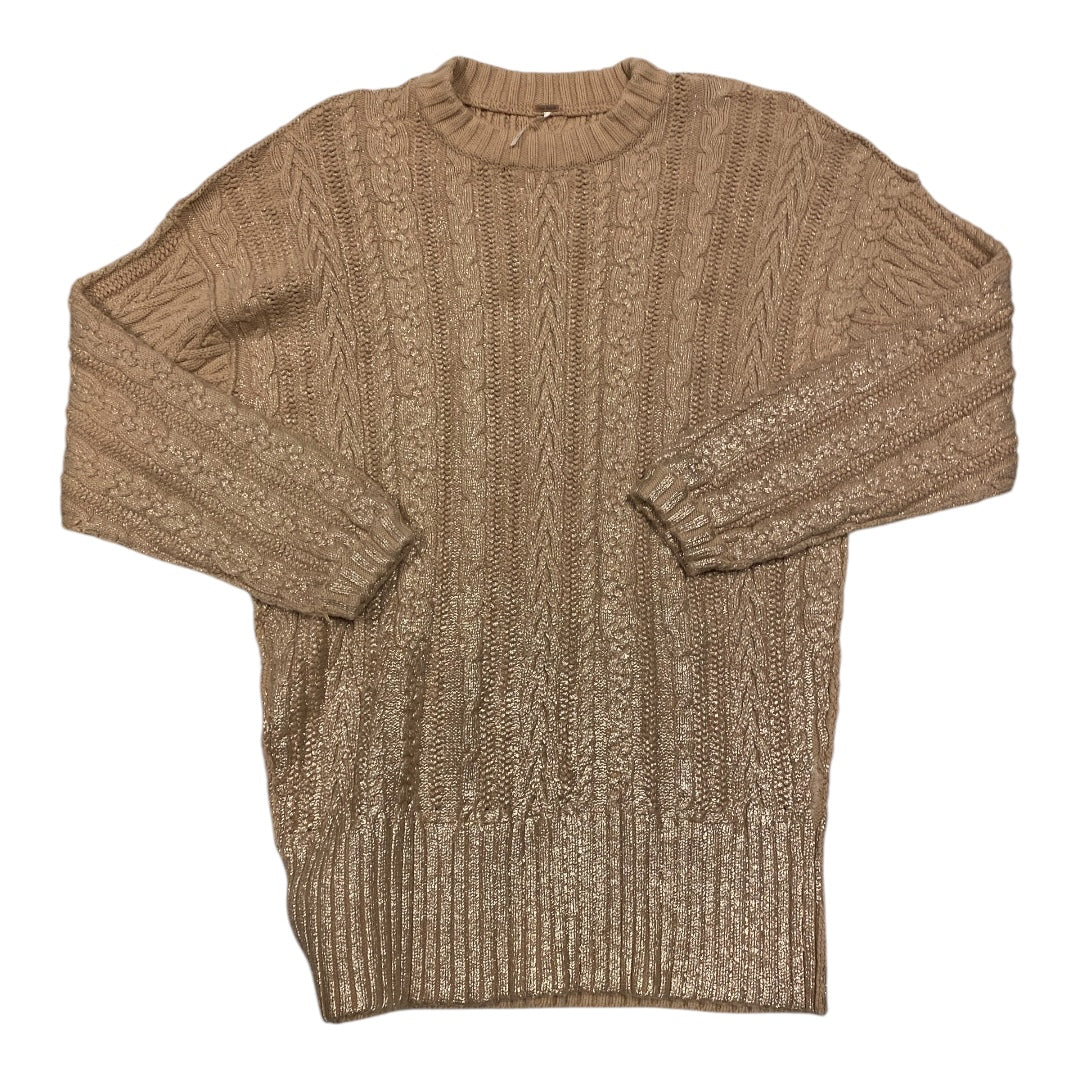 Sweater By Free People In Gold & Tan, Size: L