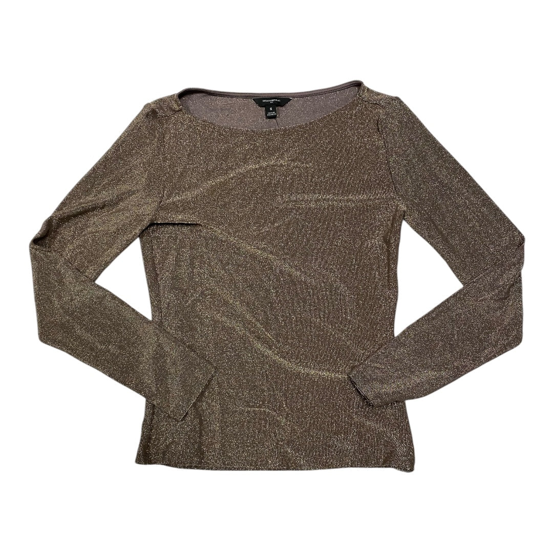 Top Long Sleeve By Banana Republic In Gold, Size: S