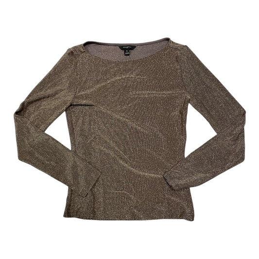 Top Long Sleeve By Banana Republic In Gold, Size: S