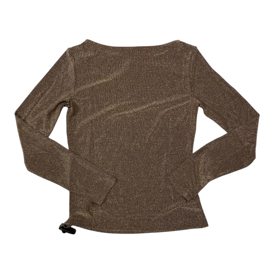 Top Long Sleeve By Banana Republic In Gold, Size: S