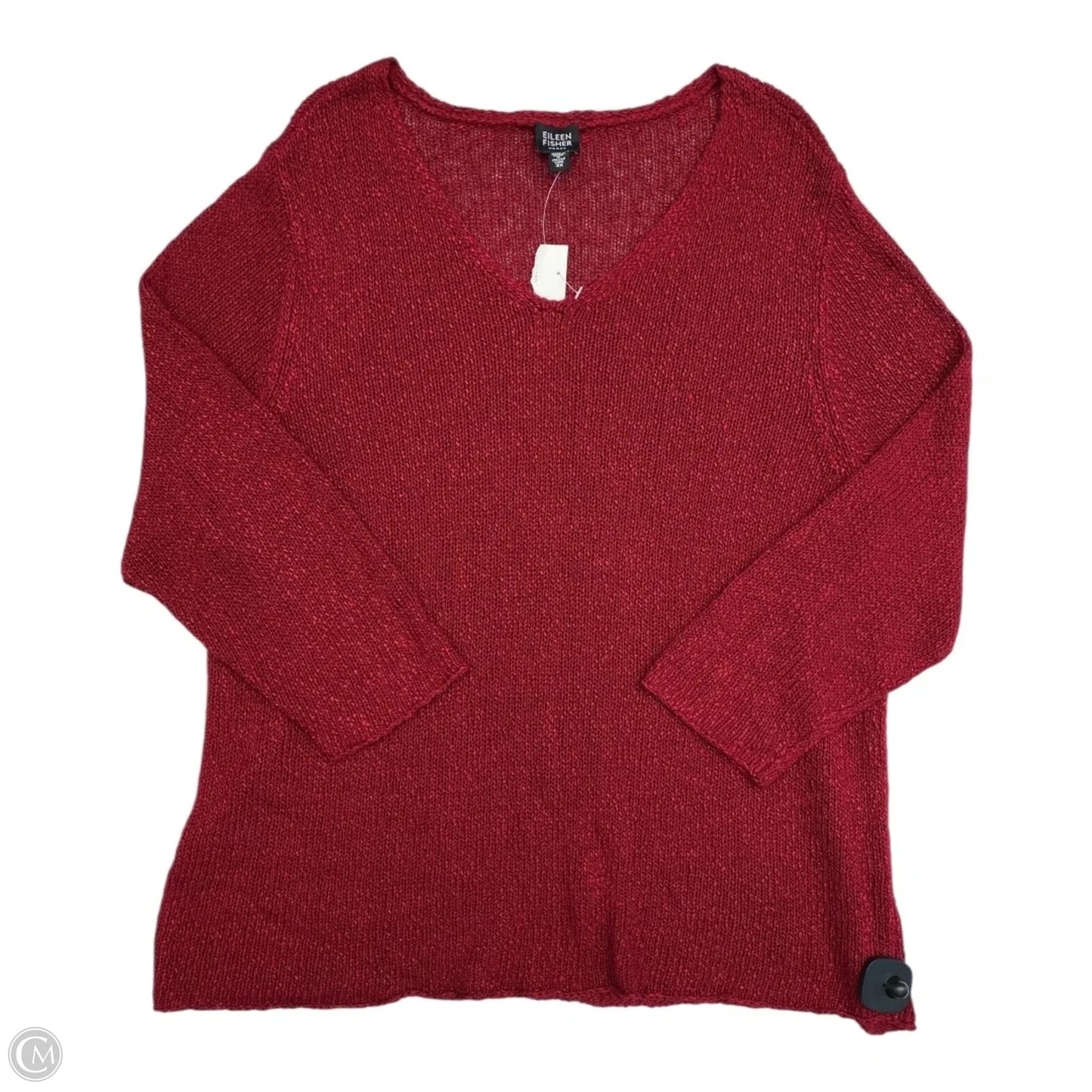 Sweater Designer By Eileen Fisher In Red, Size: 3x