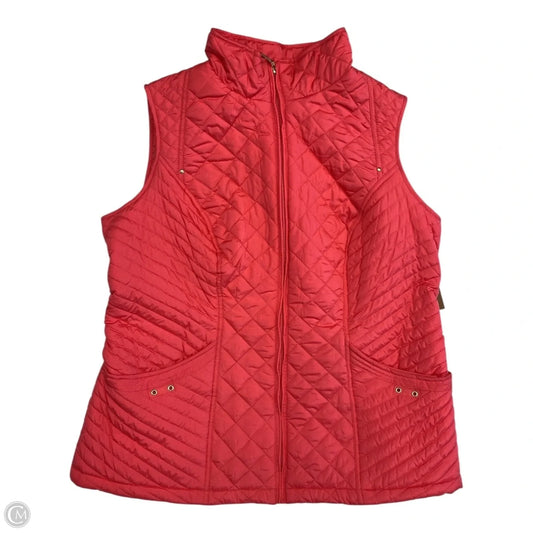 Vest Puffer & Quilted By Weatherproof In Coral, Size: 1x