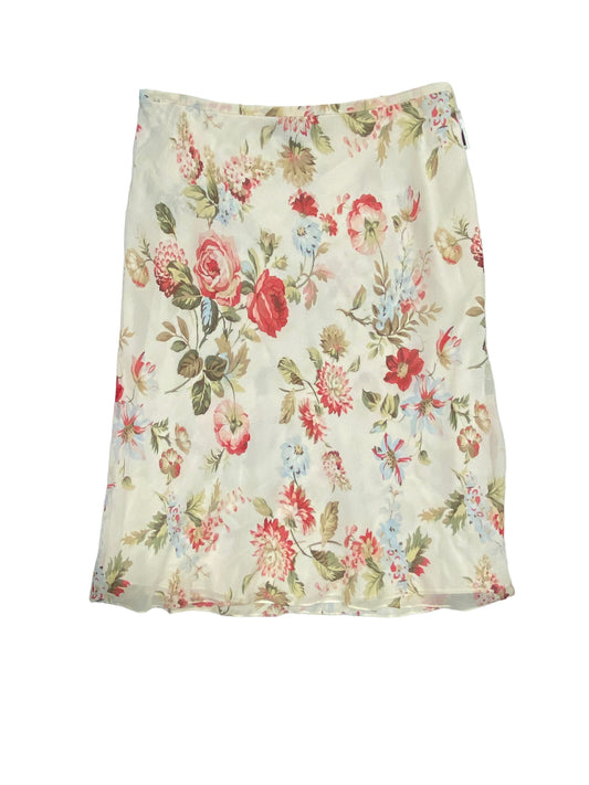 Floral Print Skirt Midi Ann Taylor, Size 10