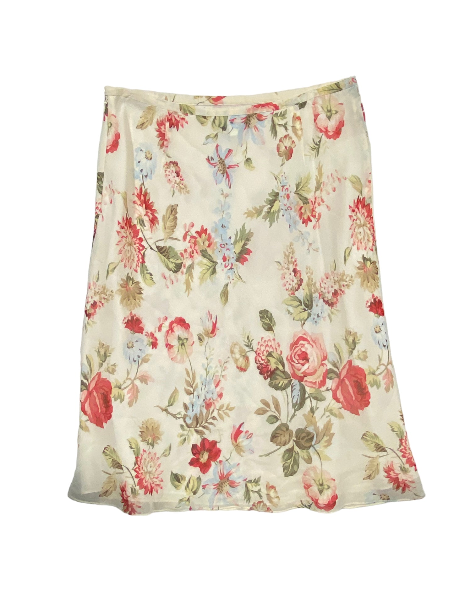 Floral Print Skirt Midi Ann Taylor, Size 10