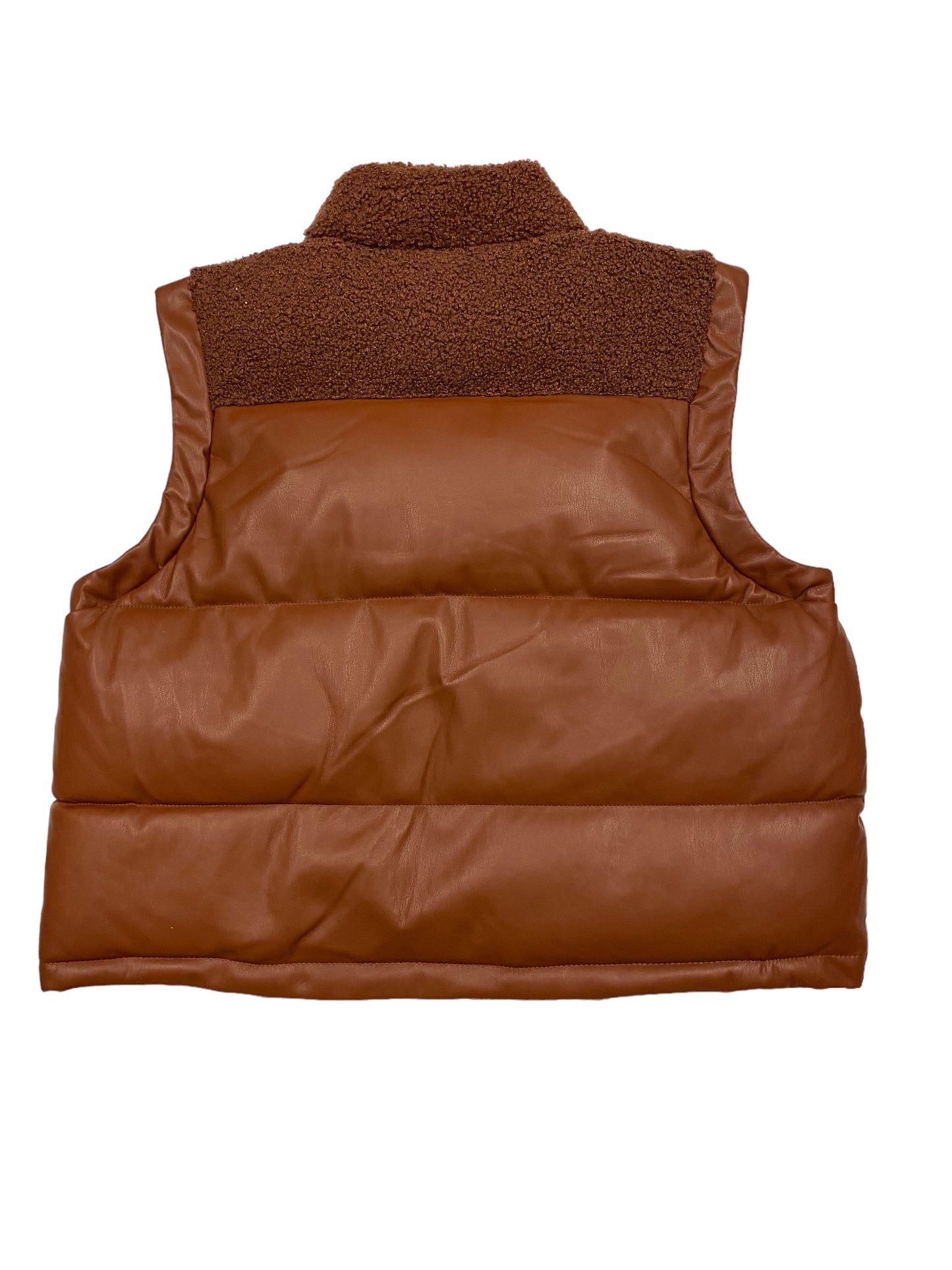 Vest Puffer & Quilted By Maurices In Brown, Size: Xl