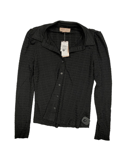 Top Long Sleeve By Philosophy In Black, Size: M