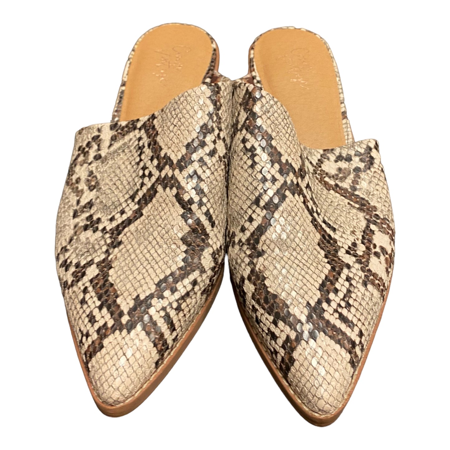 Shoes Flats By Crown Vintage In Snakeskin Print, Size: 8