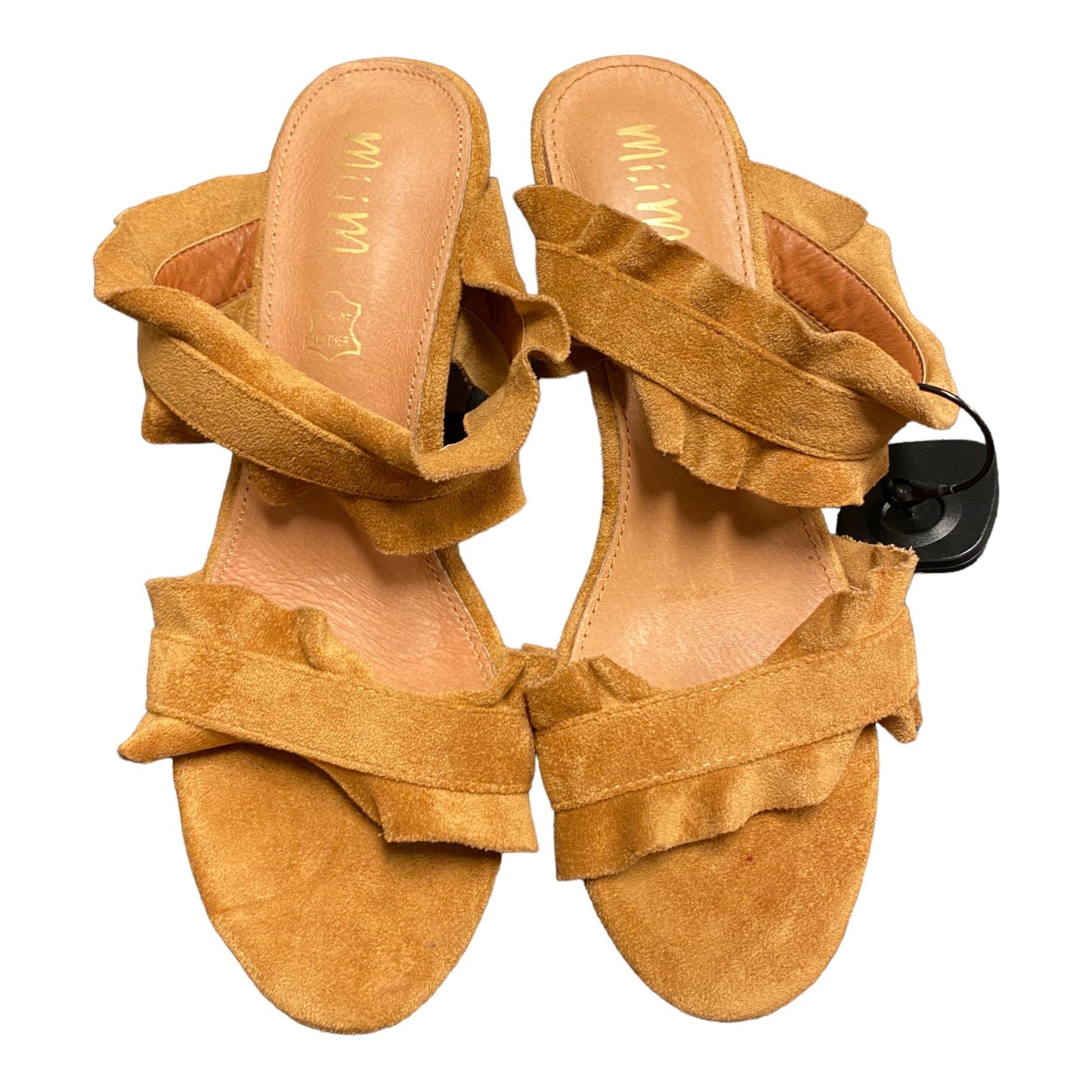 Sandals Heels Block By MI IM In Tan, Size: 8