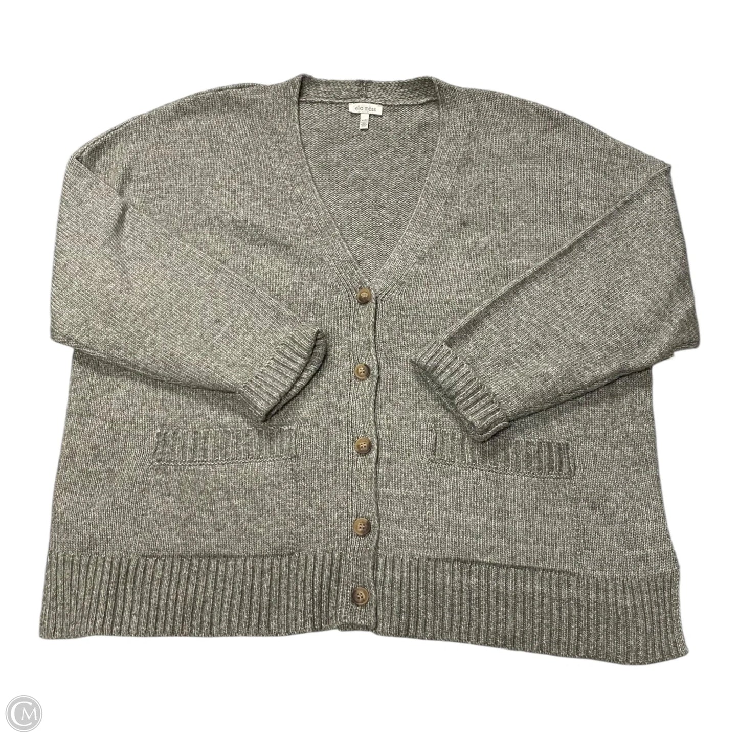 Sweater Cardigan By Ella Moss In Green, Size: Xl