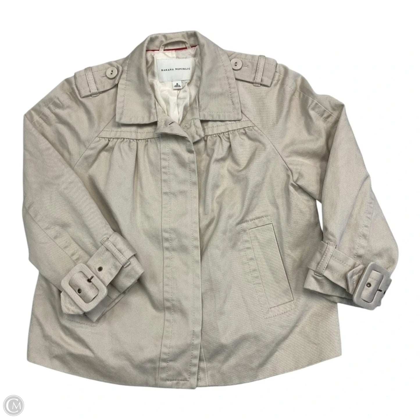 Jacket Denim By Banana Republic In Tan, Size: M