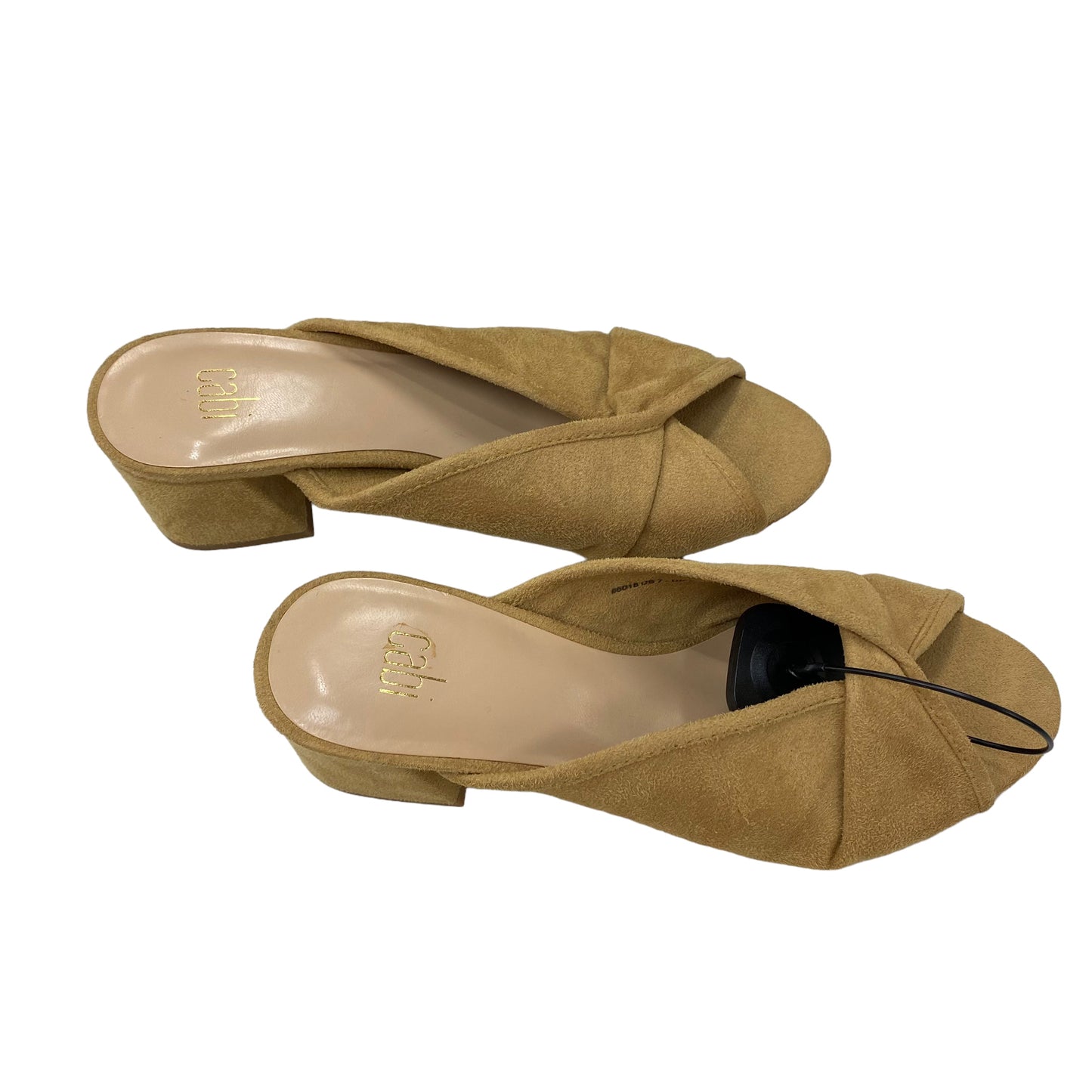 Yellow Sandals Heels Block Cabi, Size 7