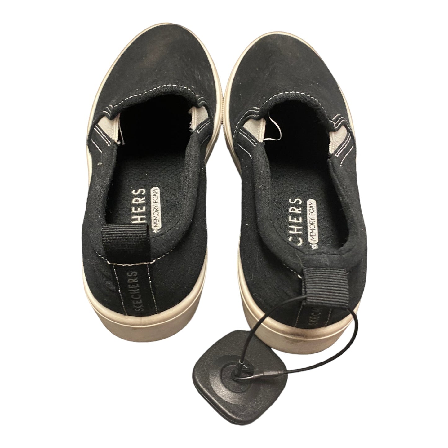 Black & White Shoes Flats Skechers, Size 6.5