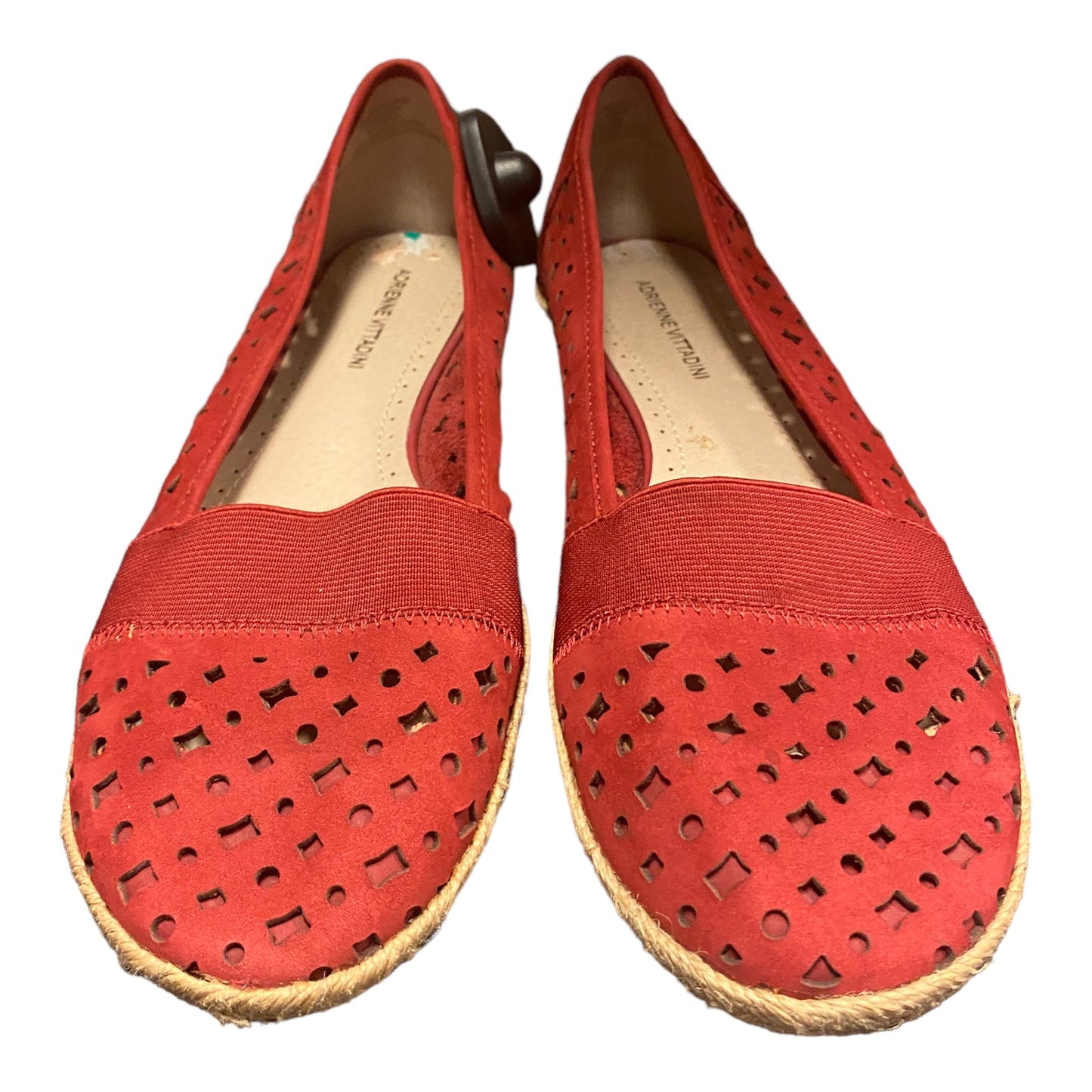 Red Shoes Flats Adrienne Vittadini, Size 8