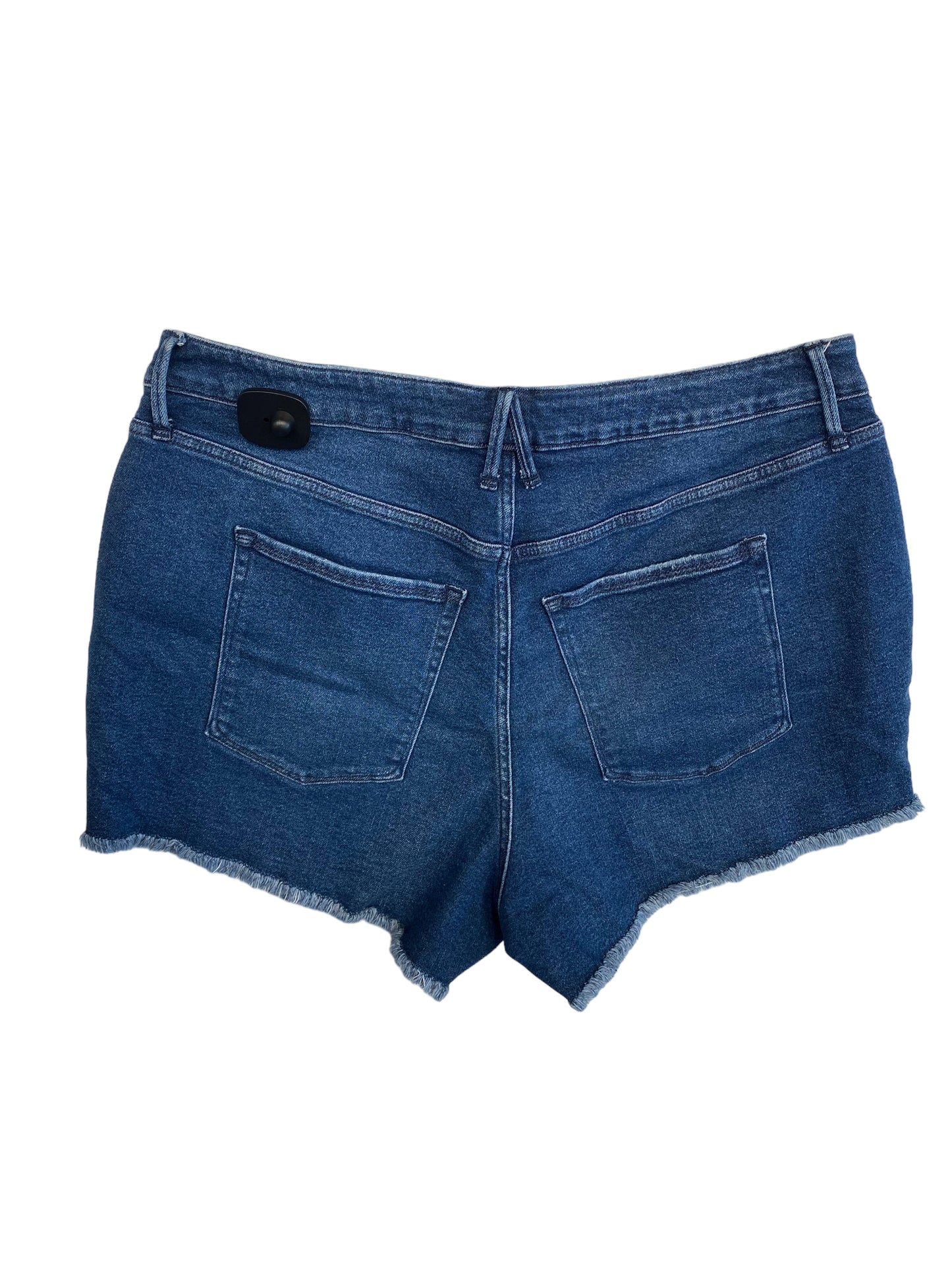 Blue Denim Shorts Good American, Size 18