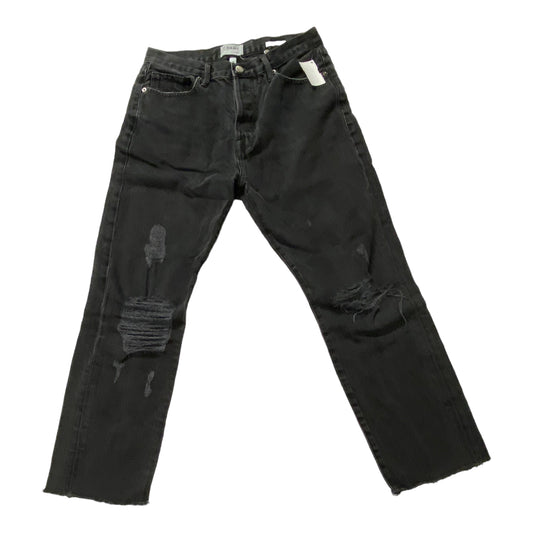 Black Denim Jeans Straight Frame, Size 8