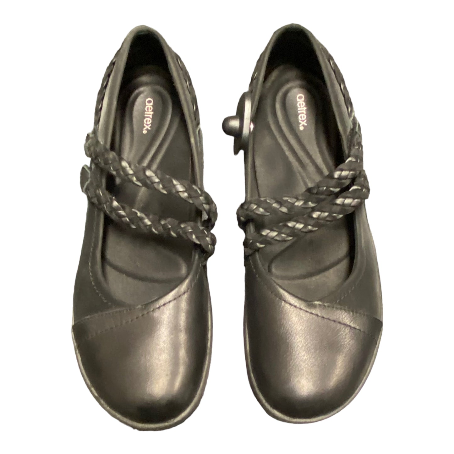 Black Shoes Flats Aetrex, Size 10