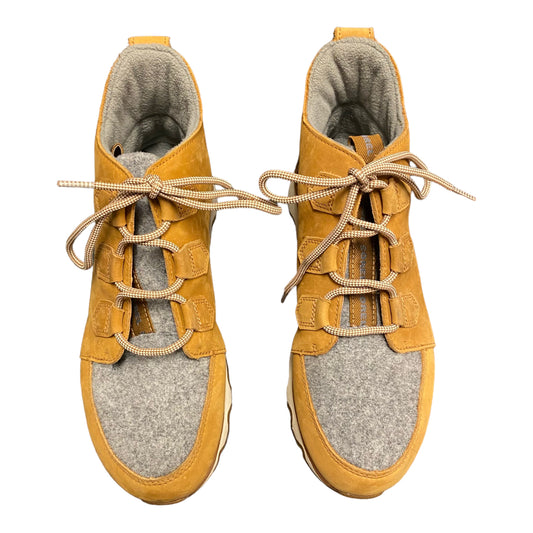 Grey & Tan Boots Designer Sorel, Size 9.5