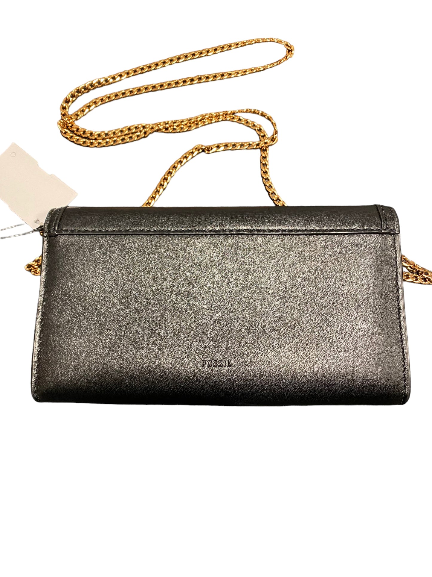 Handbag Leather By Fossil, Size: Medium