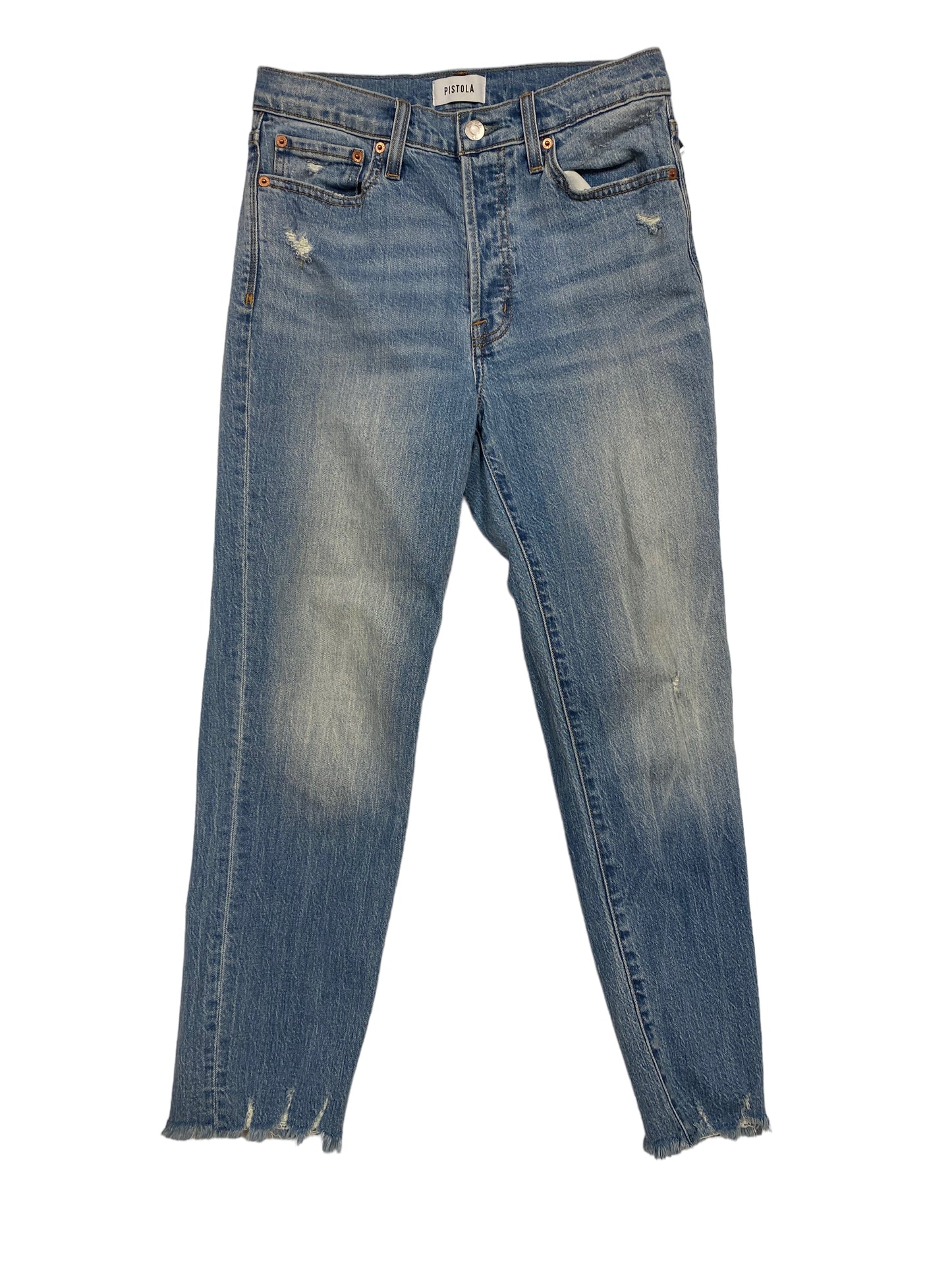 Jeans Straight By Pistola In Blue Denim, Size: 4