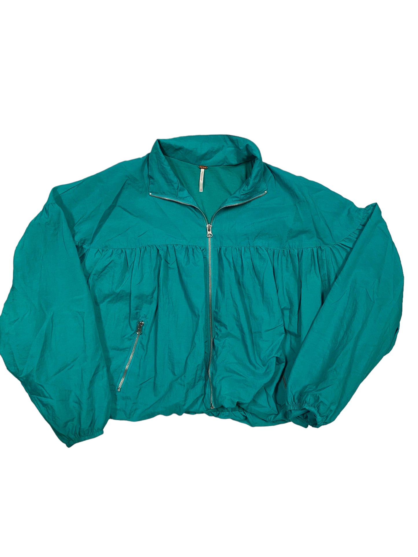 Jacket Windbreaker By Free People In Green, Size: Xs