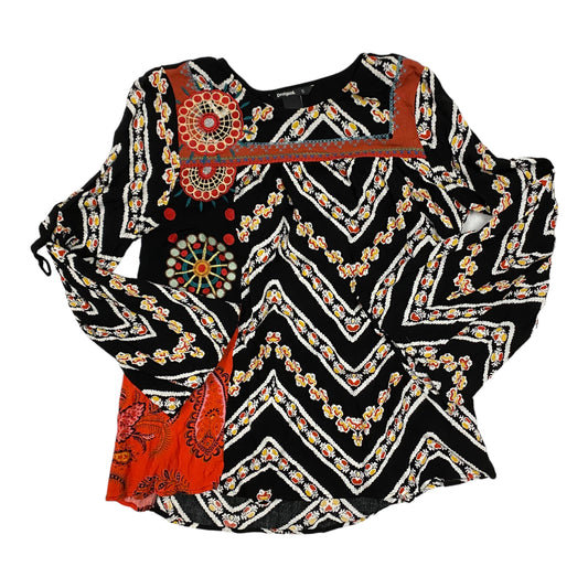 Top Long Sleeve Designer By Desigual In Multi-colored, Size: S