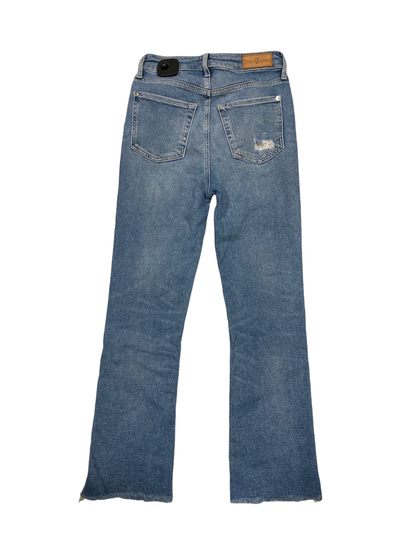 Jeans Cropped By 7 For All Mankind In Blue Denim, Size: 0