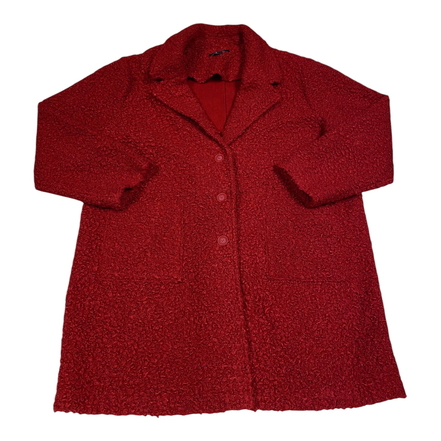 Coat Faux Fur & Sherpa By Charlie B In Red, Size: 1x