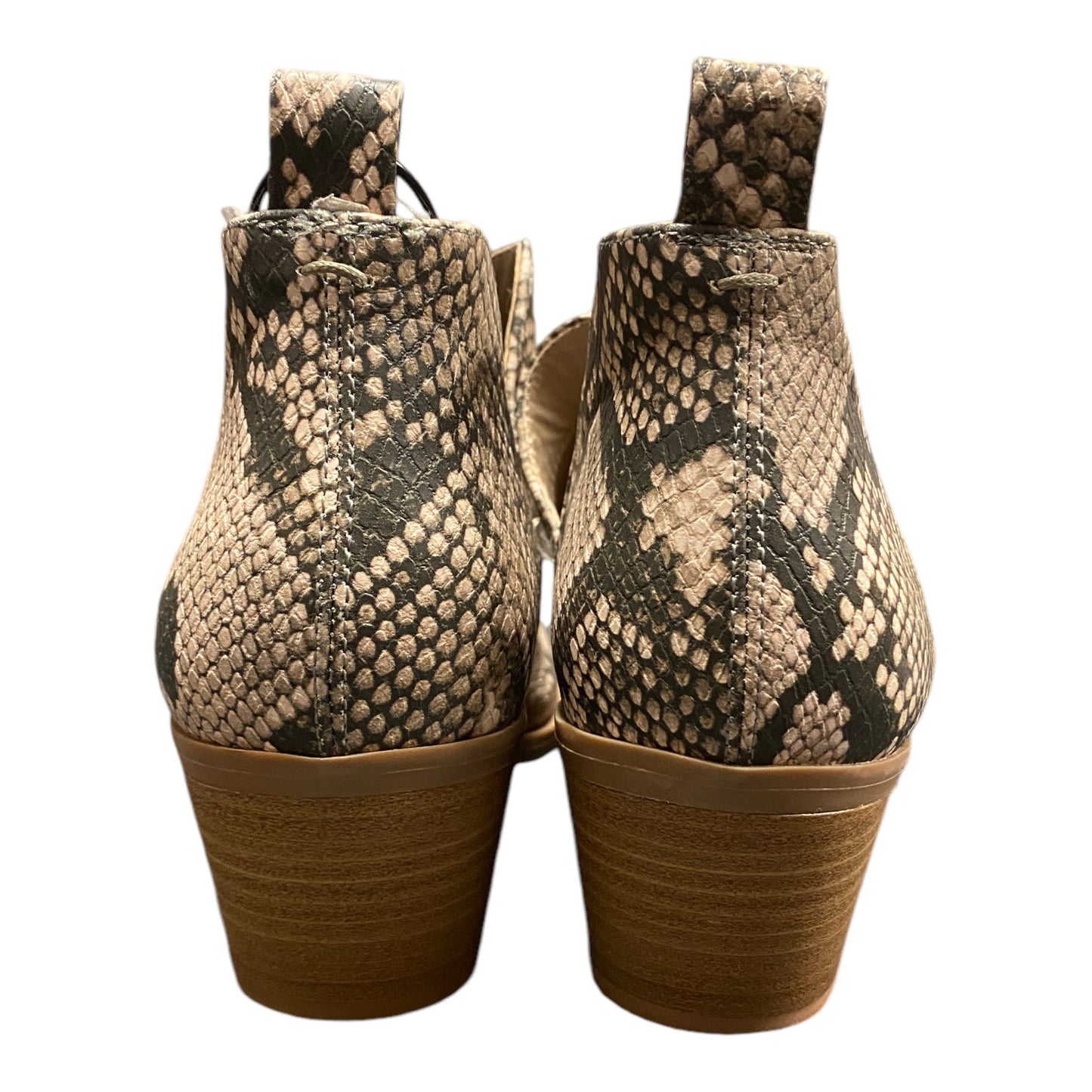 Boots Ankle Heels By Universal Thread In Snakeskin Print, Size: 7.5