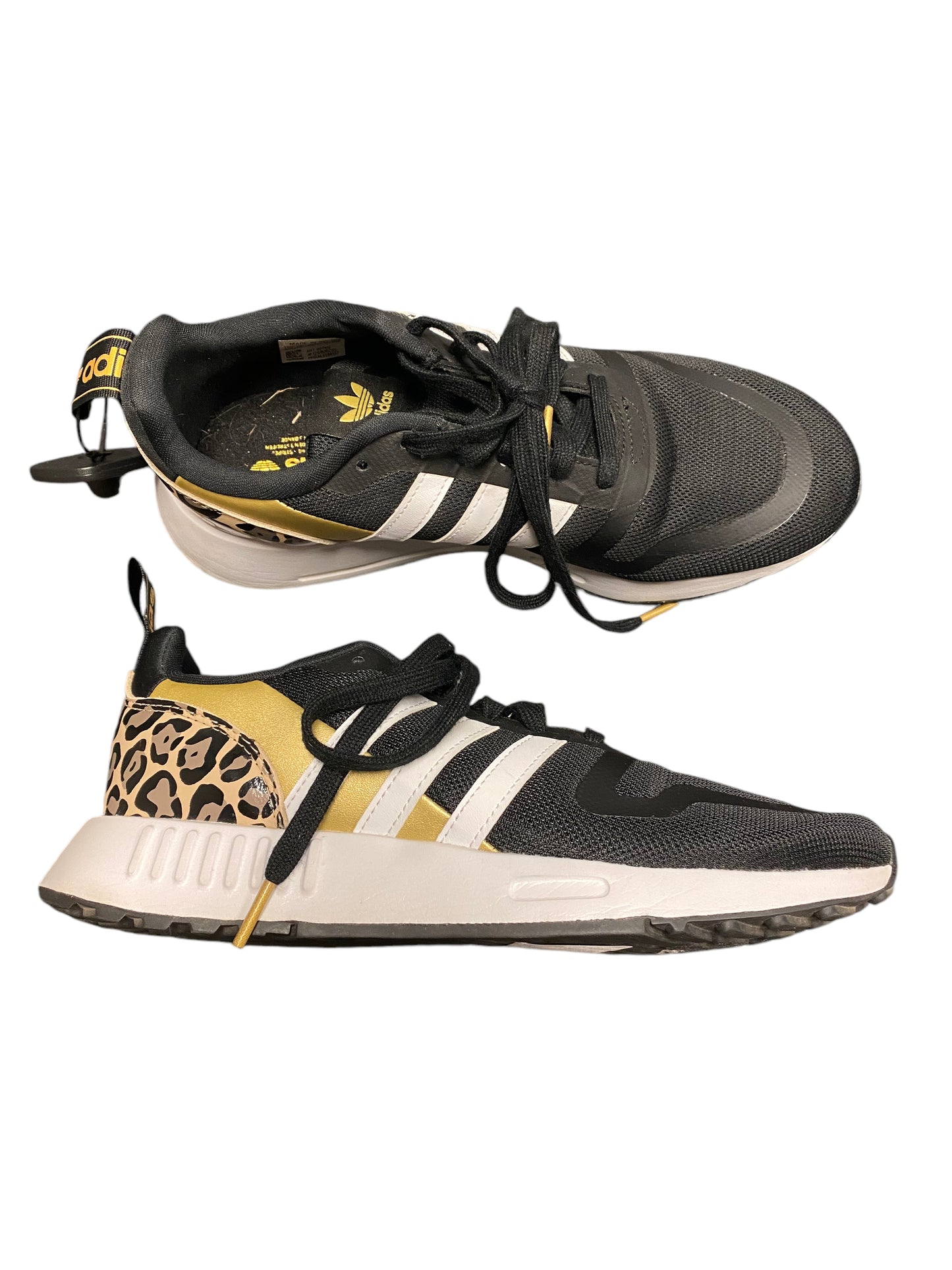 Shoes Athletic By Adidas In Black & Gold, Size: 8.5