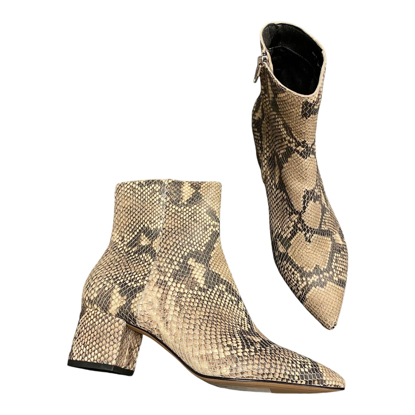 Boots Ankle Heels By Dolce Vita In Snakeskin Print, Size: 8