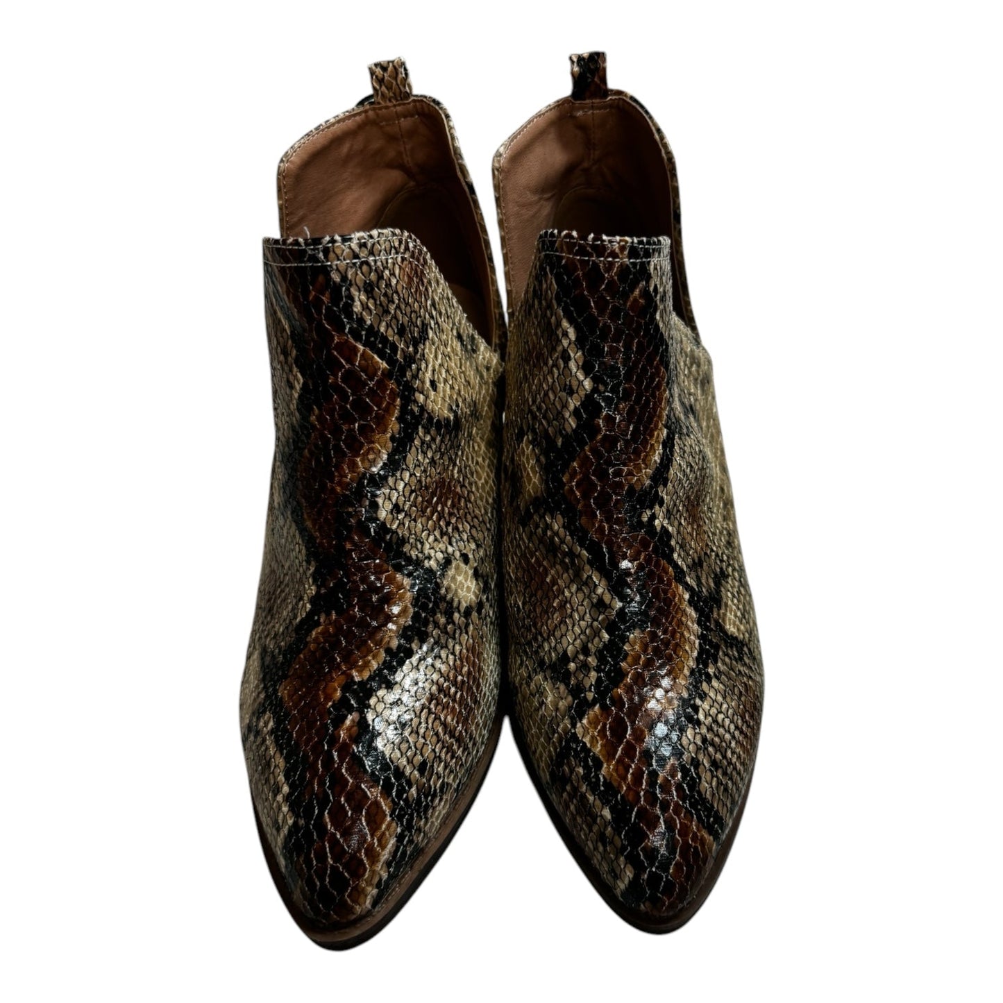 Boots Ankle Heels By Cl By Chinese Laundry In Snakeskin Print, Size: 7
