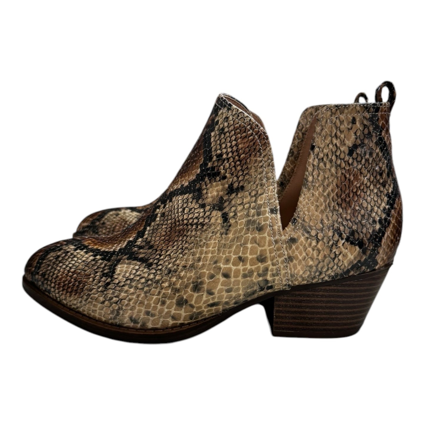 Boots Ankle Heels By Cl By Chinese Laundry In Snakeskin Print, Size: 7