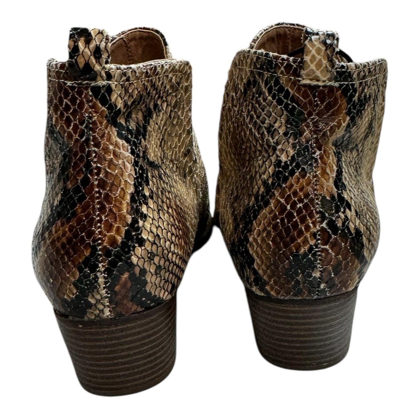 Boots Ankle Heels By Cl By Chinese Laundry In Snakeskin Print, Size: 7