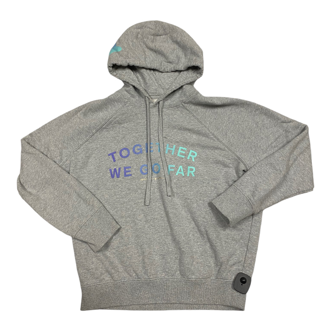 Athletic Sweatshirt Hoodie By Spiritual Gangster In Grey, Size: L