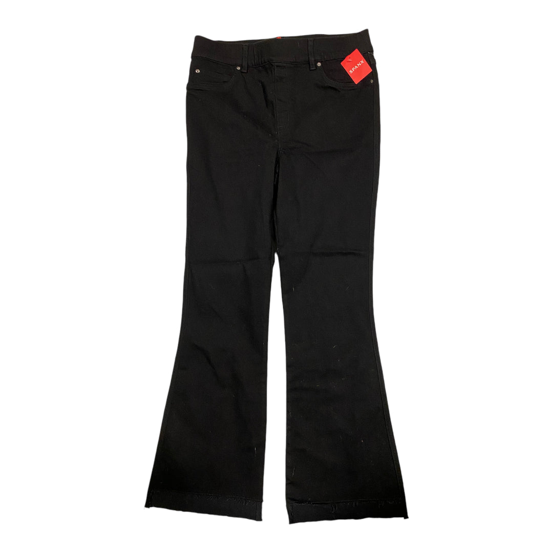 Jeans Flared By Spanx In Black Denim, Size: L