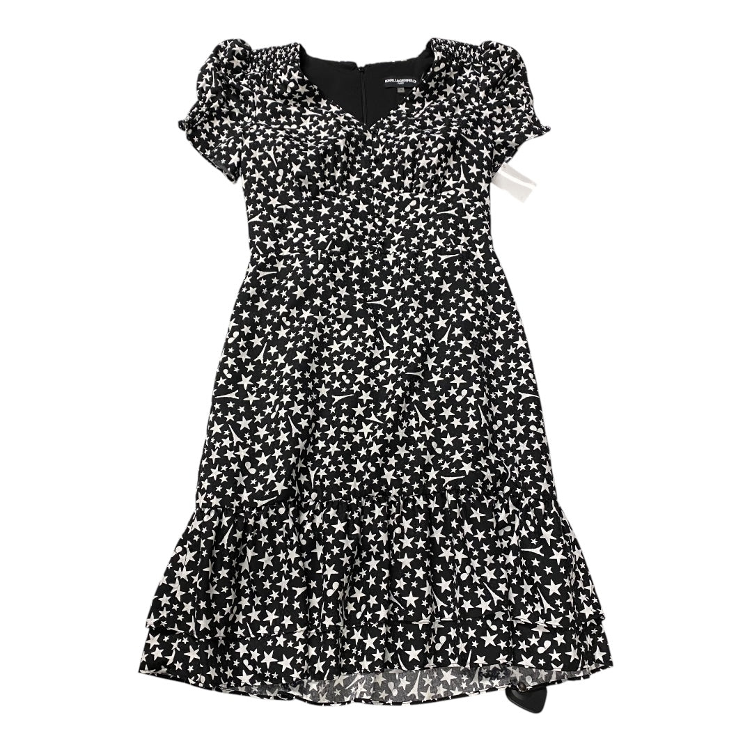 Dress Party Short By Karl Lagerfeld In Black & White, Size: 4