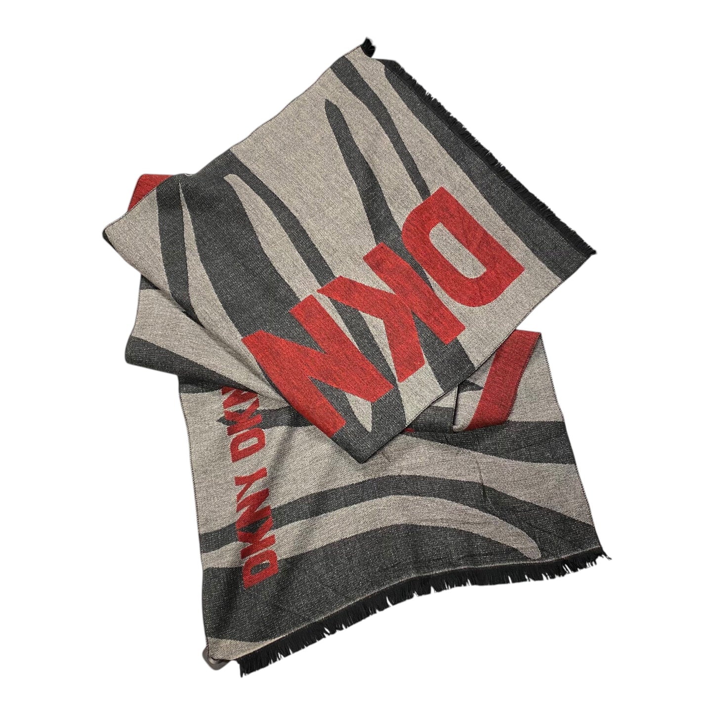 Scarf Winter By Dkny In Grey & Red