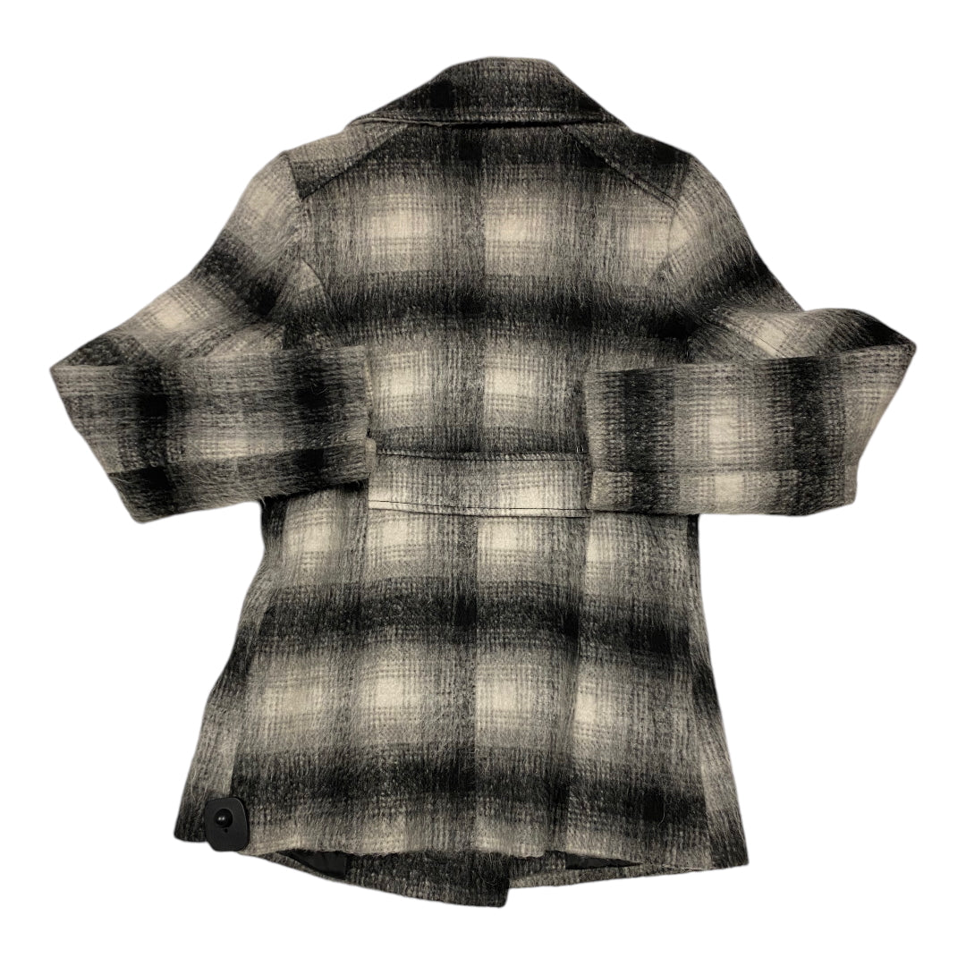Coat Peacoat By Black Rivet In Black & Grey, Size: S
