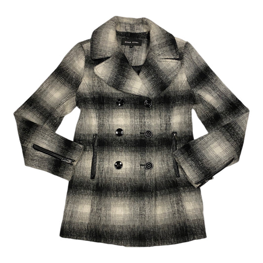 Coat Peacoat By Black Rivet In Black & Grey, Size: S