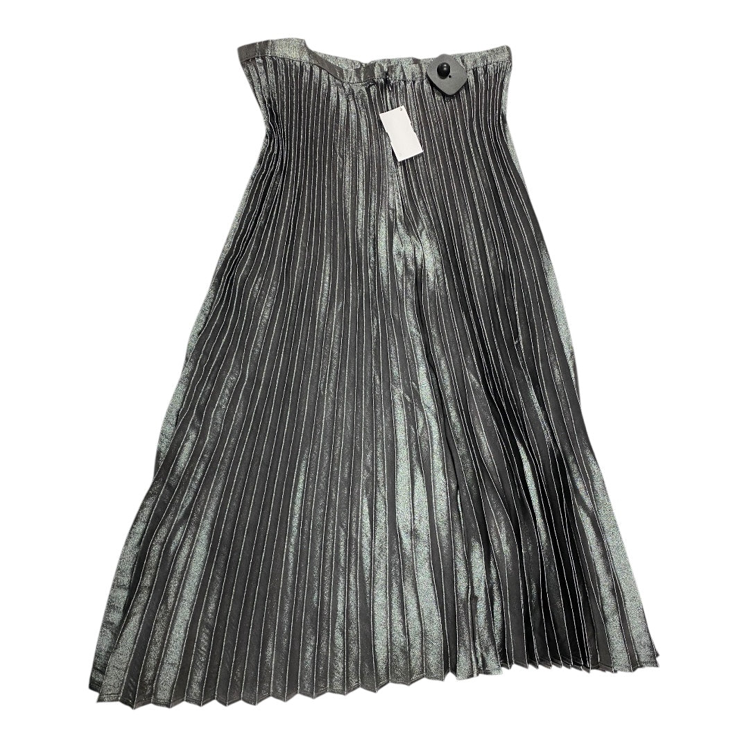 Skirt Midi By Banana Republic In Silver, Size: 6